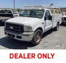 2005 Ford F-350 SD Service Truck Runs & Moves, Check Engine Light On, Lifters Knocking