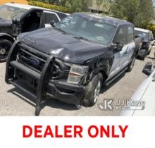 2022 Ford F-150 Police Responder Crew-Cab Pickup Truck Not Running , No Key , Wrecked , Paint Damage
