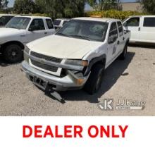 2005 Chevrolet Colorado 4x4 Crew-Cab Pickup Truck Not Running, Front End Wrecked