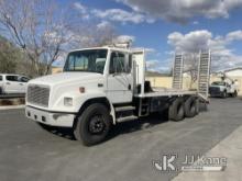 2002 Freightliner FL80 T/A Flatbed Truck Runs & Moves