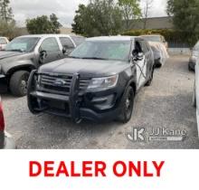 2016 Ford Explorer AWD Police Interceptor 4-Door Sport Utility Vehicle Starts, Must Be Towed, Has Ch