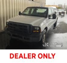 2006 Ford F250 Crew-Cab Pickup Truck Runs & Moves, Running Rough , Bad Battery , Body Damage , Exhau