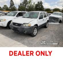2006 Ford Escape Hybrid 4-Door Hybrid Sport Utility Vehicle Not Running, Has Check Engine Light, Has