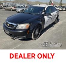 2014 Chevrolet Caprice Police 4-Door Sedan Runs & Moves, Check Engine Light Is On, lifters knocking,