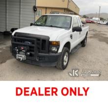2008 Ford F-250 SD 4X4 Cab & Chassis Runs & Moves, Missing Tail Gate , Bad Tire