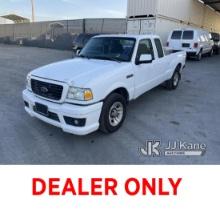 2006 Ford Ranger Extended-Cab Pickup Truck Needs Transmission Linkage Repair, Has surface rust damag