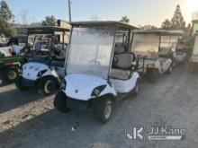 2011 Yamaha Golf Cart Runs & Moves, Operates Without Key, True Hours Unknown