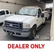 2006 Ford F350 Service Truck Runs & Moves, Check Engine Light Is On