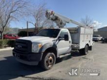 Altec AT200A, Articulating & Telescopic Bucket mounted behind cab on 2012 Ford F450 Service Truck Ru