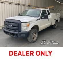 2013 Ford F250 4x4 Extended-Cab Service Truck Runs & Moves, Airbag Light On, Interior Worn