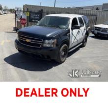 2013 Chevrolet Tahoe Police Package Sport Utility Vehicle Runs & Moves, Interior Stripped Of Parts, 