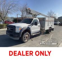 Altec AT200A, , 2012 Ford F450 Service Truck Runs & Moves, Missing Generator and PTO Unit, Windshiel