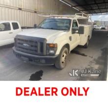 2008 Ford F-350 SD Utility Truck Runs & Moves