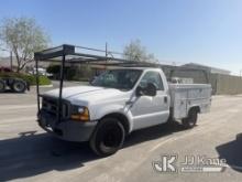 2000 Ford F250 Utility Truck Runs & Moves, Bad Tires