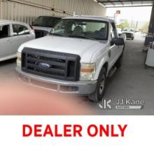 2008 Ford F-250 SD Regular Cab Pickup 2-DR Runs & Moves,CNG Tanks Expires in 2028, Failed Smog