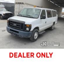 2012 Ford E250 Extended Cargo Van Runs & Moves, CNG Tanks Expire In 2028