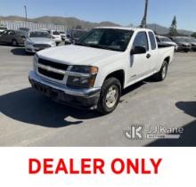 2005 Chevrolet Colorado Extended-Cab Pickup Truck Runs & Moves, Airbag Light On