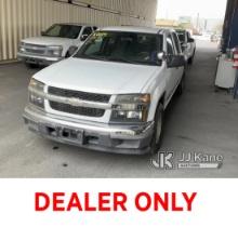 2006 Chevrolet Colorado Crew Cab Pickup 4-DR Runs & Moves, Check Engine Light Is On