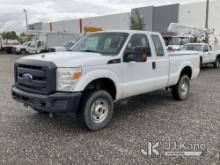 2012 Ford F250 4x4 Extended-Cab Pickup Truck Runs & Moves) (Crack in Dashboard, Running Boards Non-F