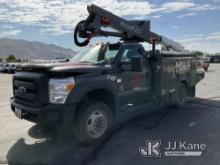 Altec AT37G, Articulating & Telescopic Bucket Truck mounted behind cab on 2012 Ford F550 4x4 Service