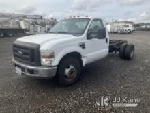 2008 Ford F350 Cab & Chassis Runs & Moves)( Engine Runs Rough, Check Engine light on