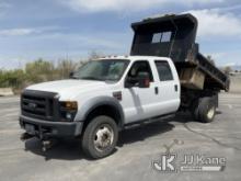 2009 Ford F550 4x4 Crew-Cab Dump Truck Runs, Moves & Operates