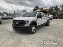 2020 Ford F450 4x4 Crew-Cab Pickup Truck, (GA Power Unit) Wrecked, Airbags Deployed) (Runs & Moves) 
