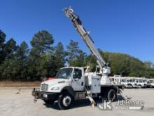 Altec DM47-TR, Digger Derrick rear mounted on 2012 Freightliner M2 106 4x4 Flatbed/Utility Truck Run