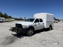 2012 Dodge RAM 4500 4x4 Crew-Cab Enclosed High-Top Service Truck Runs & Moves) (Clutch Noise