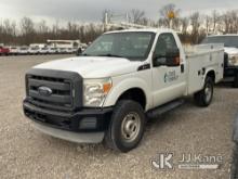 2012 Ford F350 4x4 Enclosed Service Truck Runs & Moves) (Rust Damage