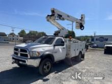 Altec AT40M, Articulating & Telescopic Material Handling Bucket Truck mounted behind cab on 2014 RAM