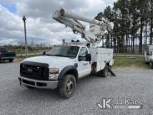 Altec L37MR, Over-Center Material Handling Bucket Truck center mounted on 2009 Ford F550 4x4 Service