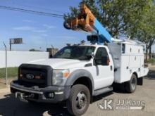 Altec AT37G, Articulating & Telescopic Bucket Truck mounted behind cab on 2011 Ford F550 4x4 Service