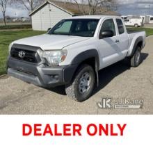 2015 Toyota Tacoma 4x4 Extended-Cab Pickup Truck Runs & Moves, Hood Will Not Latch Shut, Minor Dents
