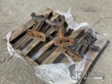 Pallet of 3 Railroad Jacks (Worn) NOTE: This unit is being sold AS IS/WHERE IS via Timed Auction and