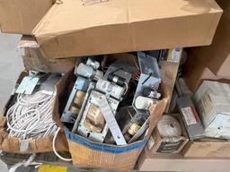 ASSORTED ELECTRICAL PARTS; WIRE; ELECTRICAL BOXES; GENERATOR TRANSFER DEVICES