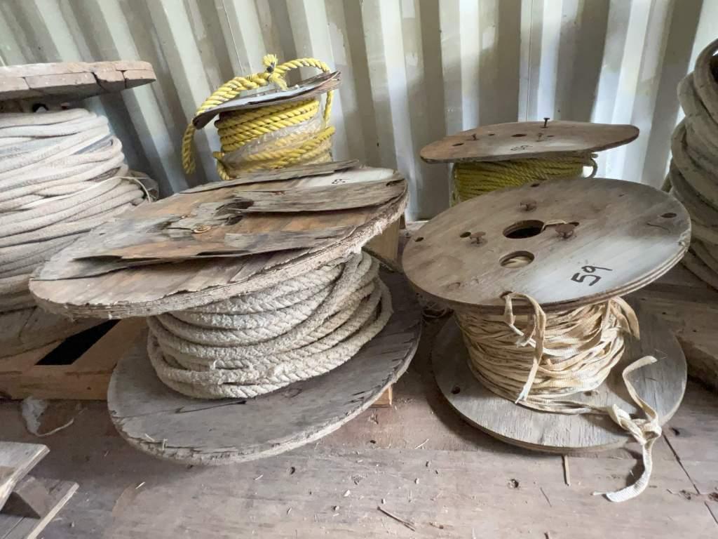 (4) SPOOLS OF MISC. ROPE