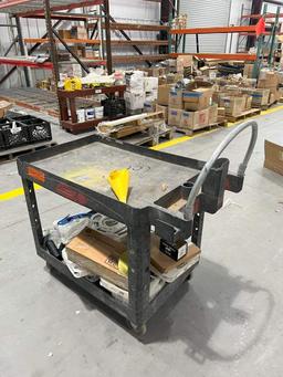 RUBBERMAID ROLLING CART WITH STAINLESS STEEL BANDING