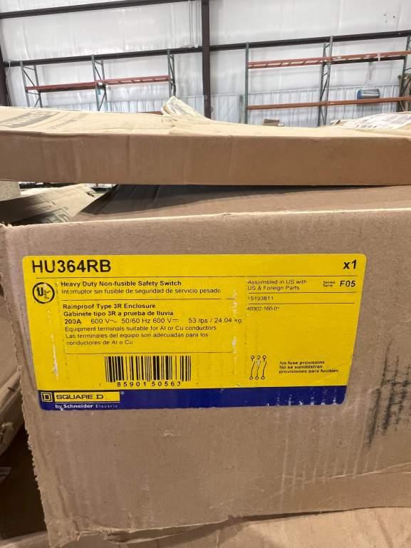 (2) GE THN3361SS 30HP 240/480/600VAC/125/250VDC 30A 3P3W NON-FUSIBLE HEAVY DUTY SINGLE THROW SAFETY