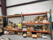 CONTENTS OF METAL SHELF INCLUDING CIRCUIT BREAKERS; ELECTRICAL BOXES; CONDUIT FITTINGS; PIPE STANDS;