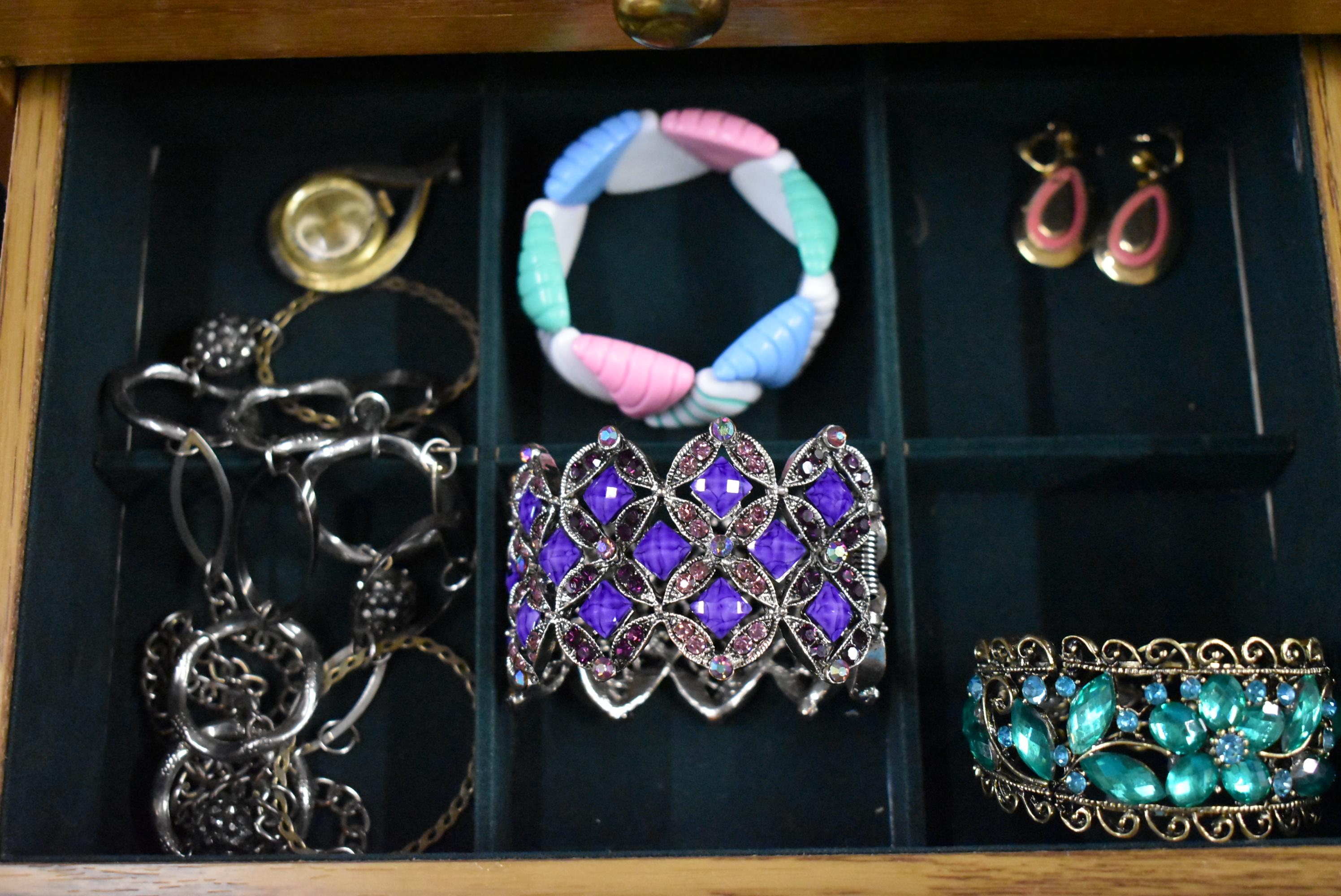 LARGE JEWELRY CABINET FULL!