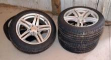 Set of 4 Michelin Tires 245/45R18 on Elbrus Rims