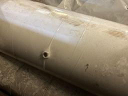 (7 QTY.) ROLLS OF PLASTIC, HAS HOLES DRILLED, 28'' X 4000' PER ROLL, SELLS WITH CRATE