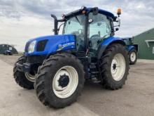 NEW HOLLAND T6.140 TRACTOR, 4WD, 3PT, PTO 540-1000, 2-REMOTES, 18.4R38 DUALS, 14.9R28 FRONT TIRES, 2