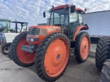 KUBOTA M9000 MUDDER TRACTOR, 4WD, 3PT, PTO, 3-REMOTES, 230-95R48 TIRES, 1817 HOURS SHOWING, S/N: 707