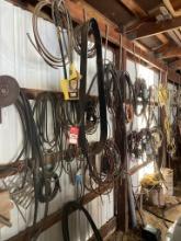 ASSORTED BELTS & HYDRAULIC HOSES, ELECTRICAL WIRE
