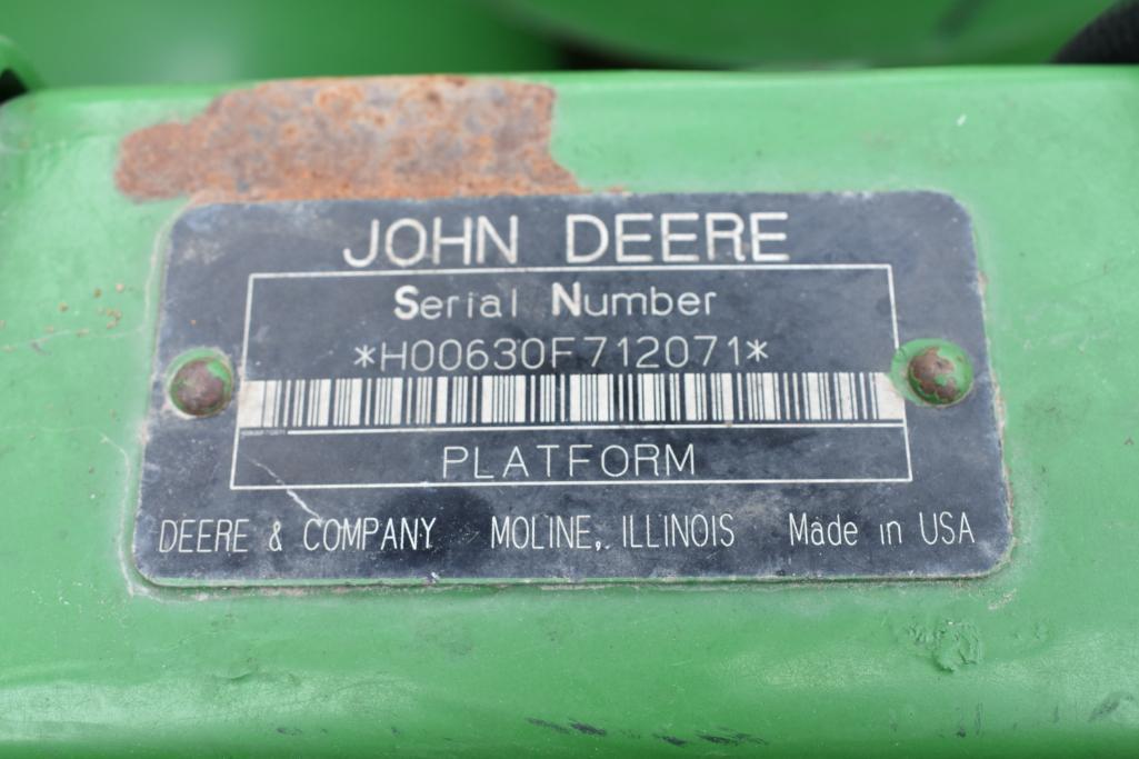 2005 John Deere 630F HydraFlex platform