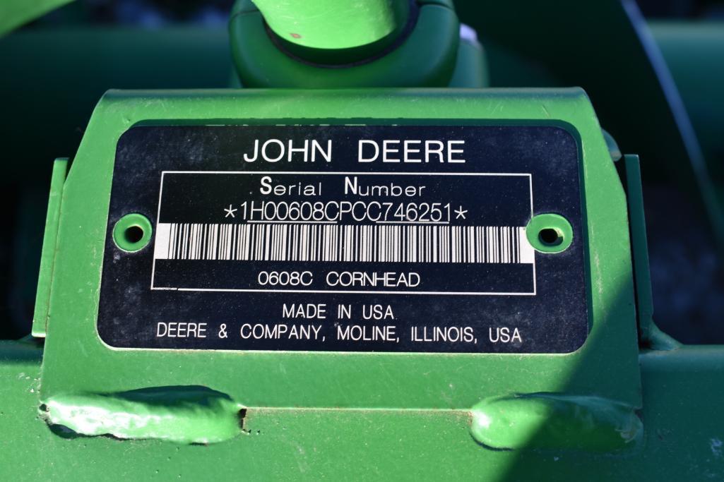 2012 John Deere 608C 8 row 30" StalkMaster chopping corn head