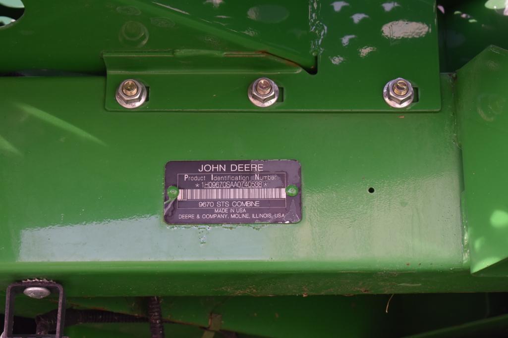 2011 John Deere 9670 STS 4wd combine