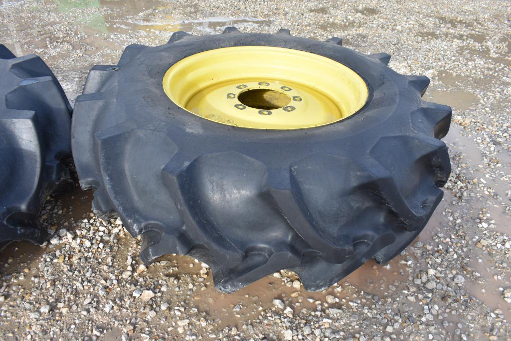 18.4-30 Firestone R2 combine tires and wheels